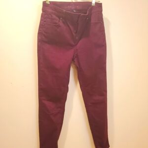 WHBM The Skinny Ankle Red wine Skinny Jeans size O